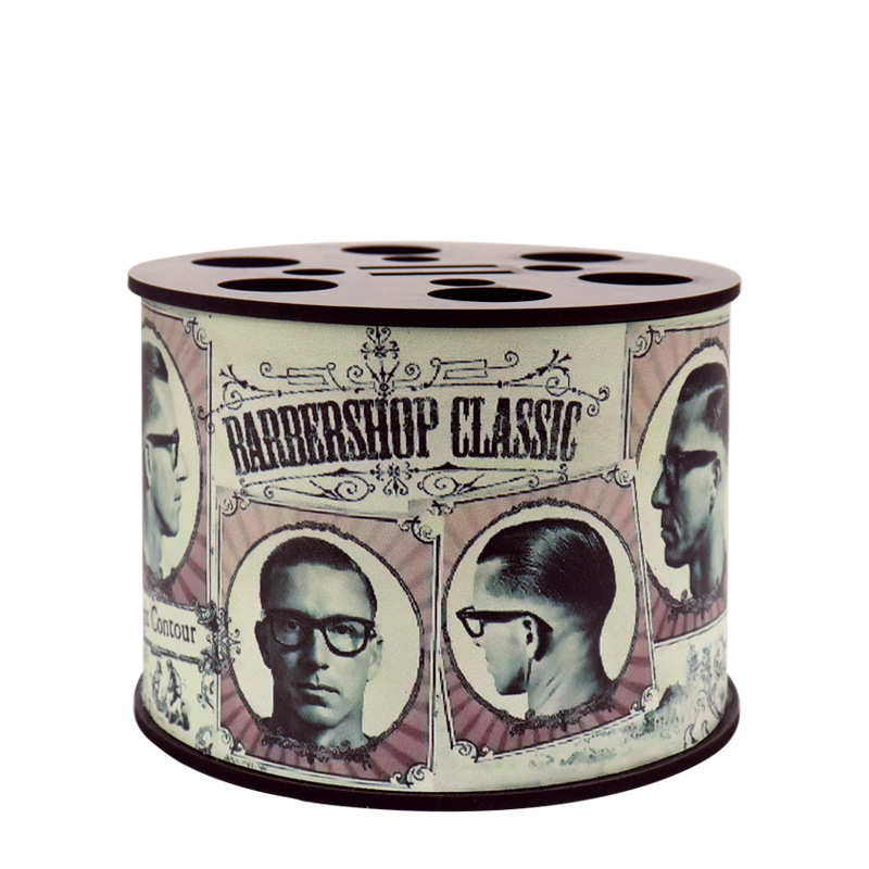 Frizieru instrumentu uzglabāšanas kārba ar neslīdošu pamatu – retro personalizēts dizains šķērēm un ķemmēm