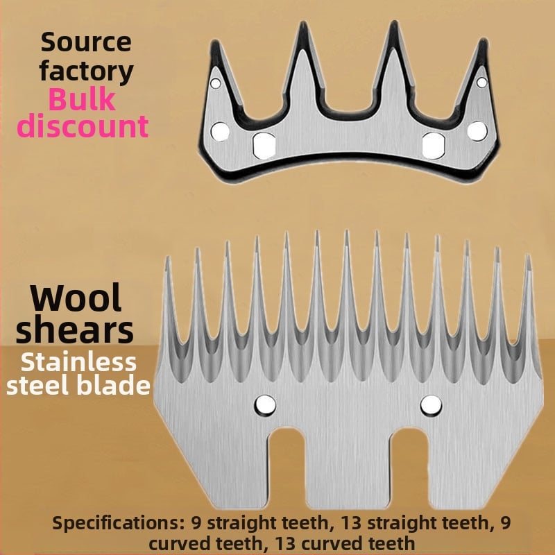 Elektrinės vilnos žnyplų ašmenys – aukštas kietumas, gera patvarumas, aštrus; 13/9 tiesus ir 13/9 išlenktas