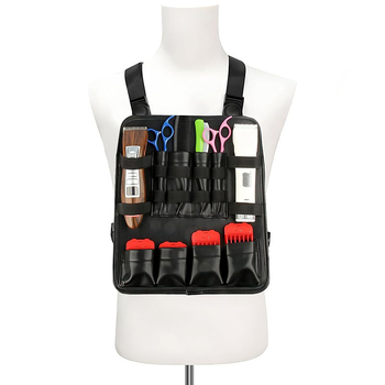 Чанта за инструменти на стилиста за съхранение - Maiwei, PU материал, водоустойчива, ултралека, за пътуване, мъжка гръдна чанта