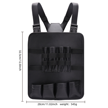 Τσάντα κομμωτικής πολυλειτουργική με θήκες για ψαλίδια και χτένες, αποθήκευση κουρευτικής μηχανής, μάρκα He xiang, καθαρό βάρος 545 g