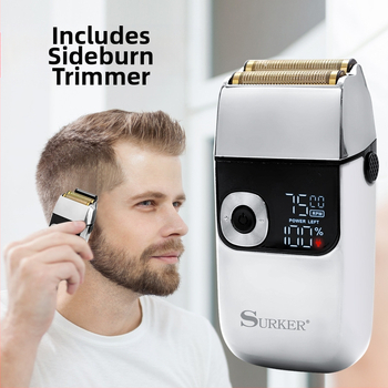 Surker elektriskais skuveklis ar 2 asmeņiem, pilnībā mazgājams, LED displejs, 120 min darbības laiks
