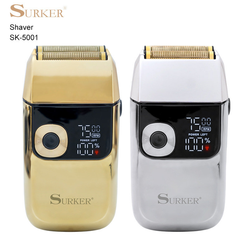 Surker elektriskais skuveklis ar 2 asmeņiem, pilnībā mazgājams, LED displejs, 120 min darbības laiks