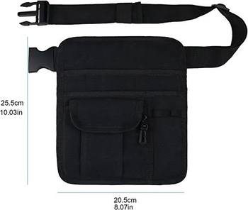 Ποδιά μέσης από καμβά για εστιατόριο με ρυθμιζόμενη ζώνη, θήκη για στυλό και θήκη αποδείξεων