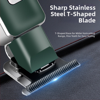 Elektriskais matu griezējs frizieru salonam, nerūsējošā tērauda asmens, iekšēja 500–800 mAh baterija, darbības laiks 0–1 st, ūdensizturīgs, noņemama un mazgājama asmens galva.