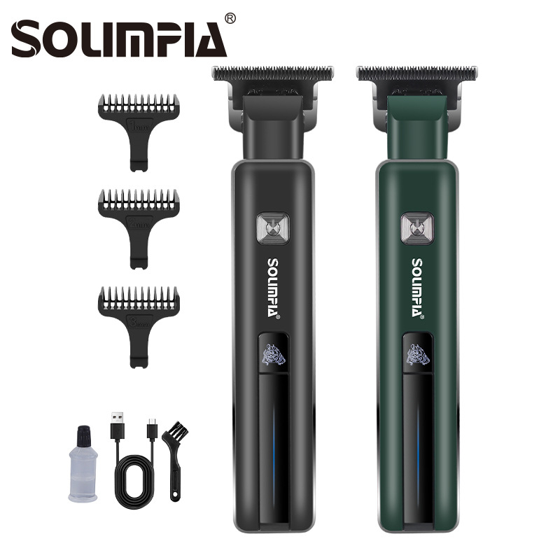 Elektriskais matu griezējs frizieru salonam, nerūsējošā tērauda asmens, iekšēja 500–800 mAh baterija, darbības laiks 0–1 st, ūdensizturīgs, noņemama un mazgājama asmens galva.