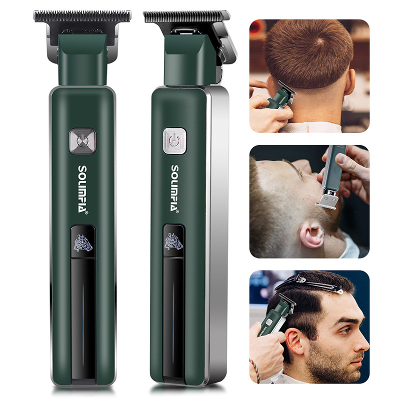 Elektriskais matu griezējs frizieru salonam, nerūsējošā tērauda asmens, iekšēja 500–800 mAh baterija, darbības laiks 0–1 st, ūdensizturīgs, noņemama un mazgājama asmens galva.