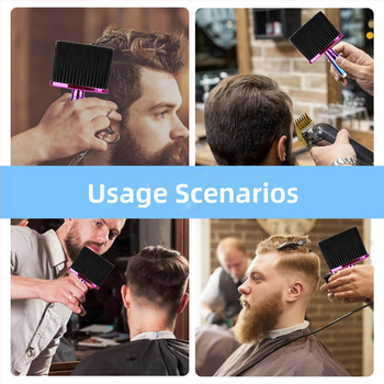 Βούρτσα αυχένα με μαλακές ίνες και ηλεκτροπλατιωμένο φινίρισμα για κομμωτική