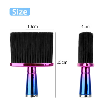 Βούρτσα αυχένα με μαλακές ίνες και ηλεκτροπλατιωμένο φινίρισμα για κομμωτική