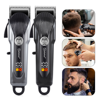 Frizieru matu griezējs – uzlādešanas, iebūvēta 500–800 mAh baterija, četkve motors, nerūsējošā tērauda asmeņi, noņemama un mazgājama griešanas galviņa