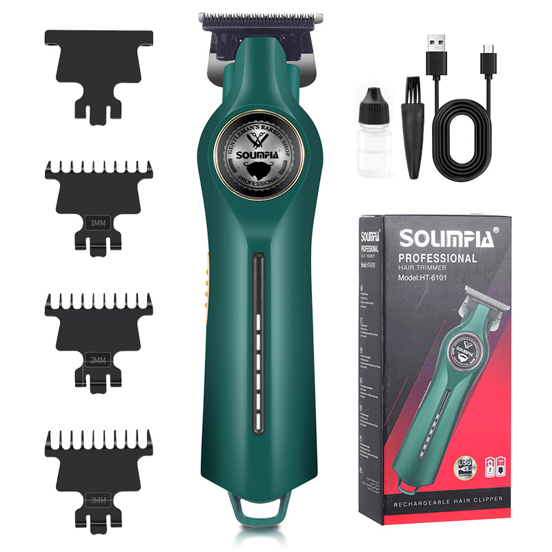 SOLIMPIA Pievienojams matu griezējs ar titāna sakausējuma asmeni, noņemama un mazgājama asmens, baterijas darbības laiks 1–3 stundas, ūdensdrošs, klusums 36–45 dB