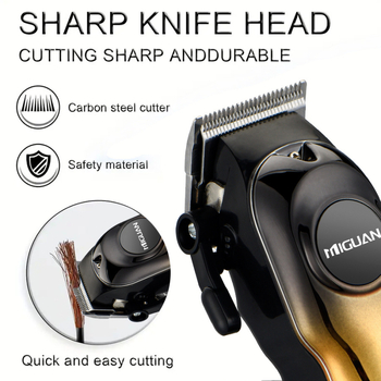 Matu griezējs ar iebūvētu litija bateriju, nerūsējoša tērauda lāpstiņas, trokšņa diapazons 46–70 dB, baterijas ietilpība 800–1000 mAh