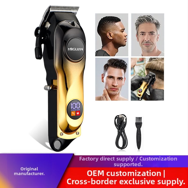 Matu griezējs ar iebūvētu litija bateriju, nerūsējoša tērauda lāpstiņas, trokšņa diapazons 46–70 dB, baterijas ietilpība 800–1000 mAh