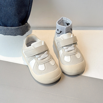 Παιδικά παπούτσια τρεξίματος για 12–36 μηνών | Κορεατικό στυλ, μαλακή αντιολισθητική σόλα, επάνω συνθετικό δέρμα, Velcro κλείσιμο, Άνοιξη 2025