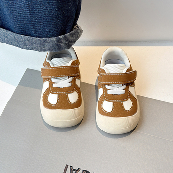 Παιδικά παπούτσια τρεξίματος για 12–36 μηνών | Κορεατικό στυλ, μαλακή αντιολισθητική σόλα, επάνω συνθετικό δέρμα, Velcro κλείσιμο, Άνοιξη 2025