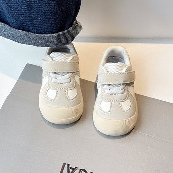 Παιδικά παπούτσια τρεξίματος για 12–36 μηνών | Κορεατικό στυλ, μαλακή αντιολισθητική σόλα, επάνω συνθετικό δέρμα, Velcro κλείσιμο, Άνοιξη 2025