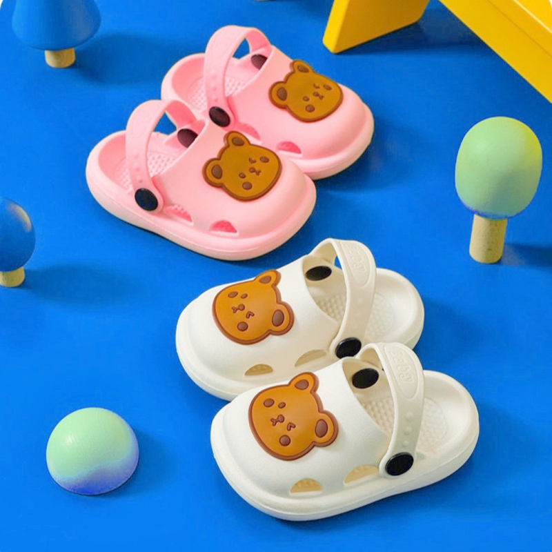 Bērnu clog apavi ar PVC augšējo daļu, pretslīdoši, mīksta zole, divkāršs valkāšanas veids, vasarai