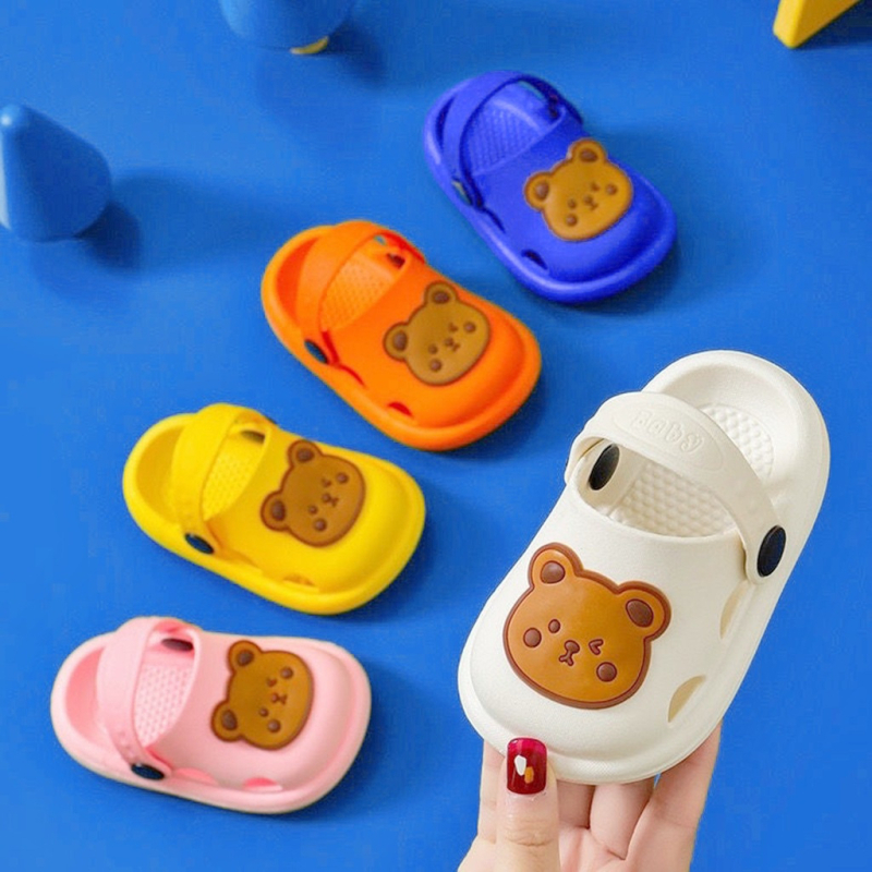 Bērnu clog apavi ar PVC augšējo daļu, pretslīdoši, mīksta zole, divkāršs valkāšanas veids, vasarai