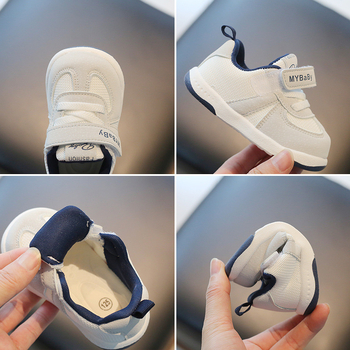 Αθλητικά παπούτσια για μικρά παιδιά με διχτυωτό επάνω μέρος, Velcro κούμπωμα, χαμηλό σχέδιο; διαπνοή, αντιολισθητική και ανθεκτικά.