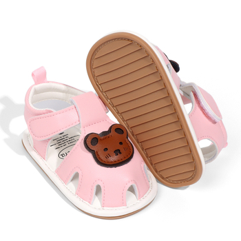 Bērnu apavi: PU augšpuse, elpojoši, anti-slip zole, karikatūras raksts, Velcro aizdare, zems potītes augums, vasara, 12–36 mēneši