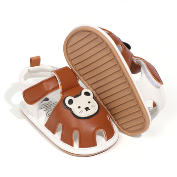 Bērnu apavi: PU augšpuse, elpojoši, anti-slip zole, karikatūras raksts, Velcro aizdare, zems potītes augums, vasara, 12–36 mēneši