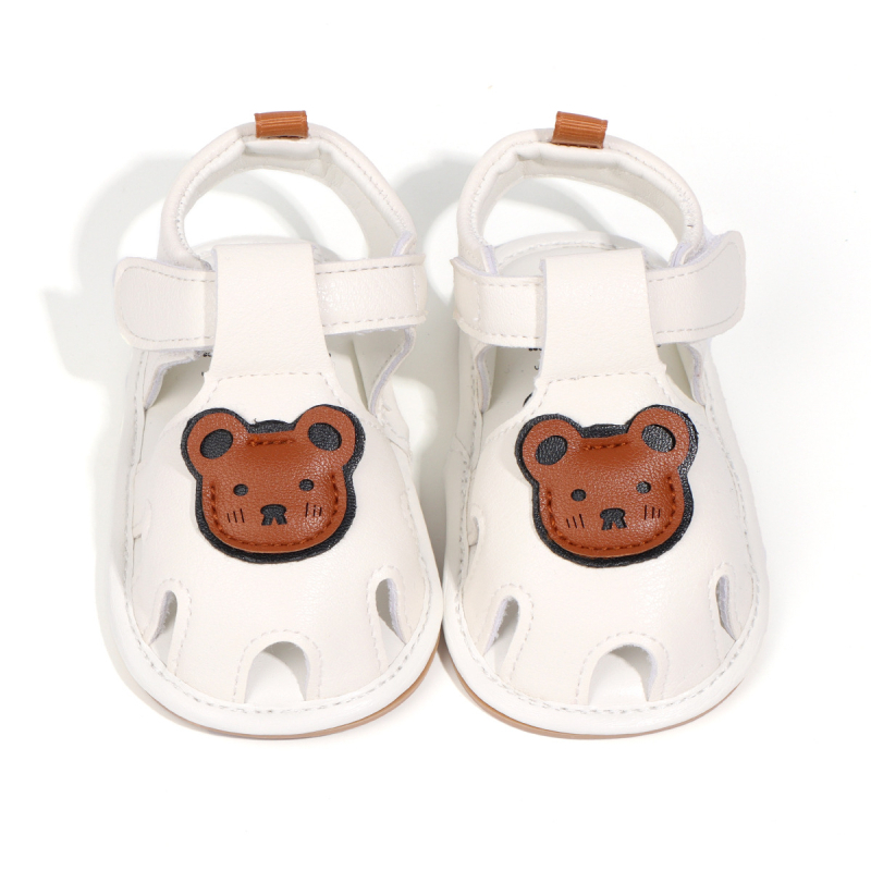 Bērnu apavi: PU augšpuse, elpojoši, anti-slip zole, karikatūras raksts, Velcro aizdare, zems potītes augums, vasara, 12–36 mēneši