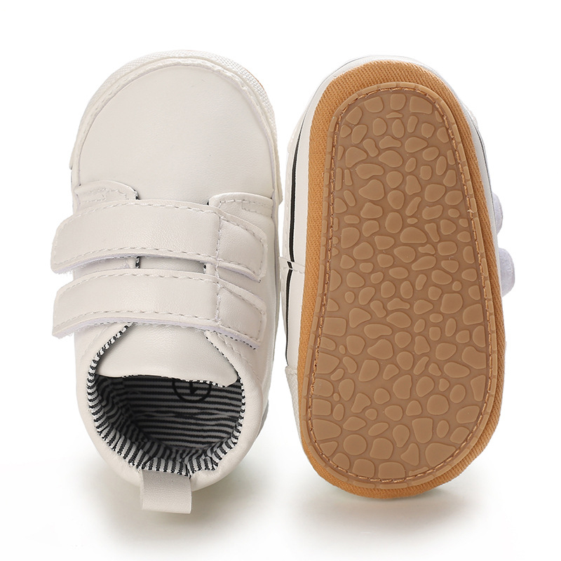 Unisex zīdaiņu apavi staigāšanai 12–36 mēnešiem, elpojoši, no mākslīgās PU ādas, ar Velcro pretslīdēšanu, pavasaris-rudens