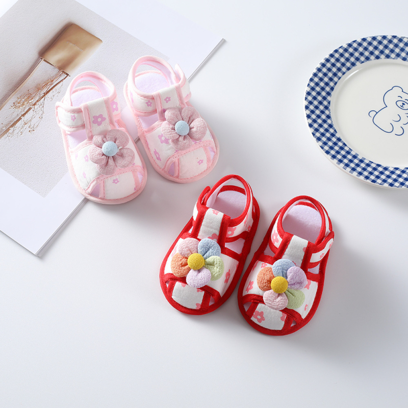 Bērnu kurpes maziem bērniem - princeses stila, augšdaļa no kokvilnas auduma, elpojošas, pretslīdes, Velcro aizdare, 12-36 mēneši