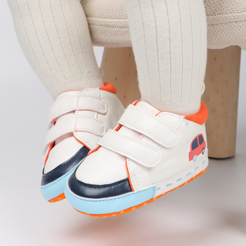 Bērnu kurpes ar Velcro aizdari, elpojošas, anti-slīdēšanas, karikatūru stils, zems potītes augstums