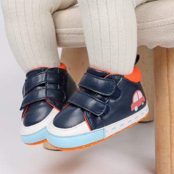 Bērnu kurpes ar Velcro aizdari, elpojošas, anti-slīdēšanas, karikatūru stils, zems potītes augstums