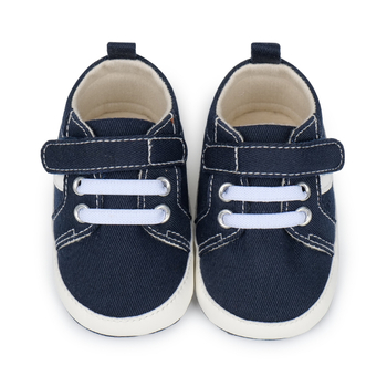 Bērnu Velcro kurpītes no audekla – elpojošas, neslīdīga zole, iekšējai lietošanai, 12–36 mēneši