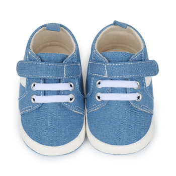 Bērnu Velcro kurpītes no audekla – elpojošas, neslīdīga zole, iekšējai lietošanai, 12–36 mēneši