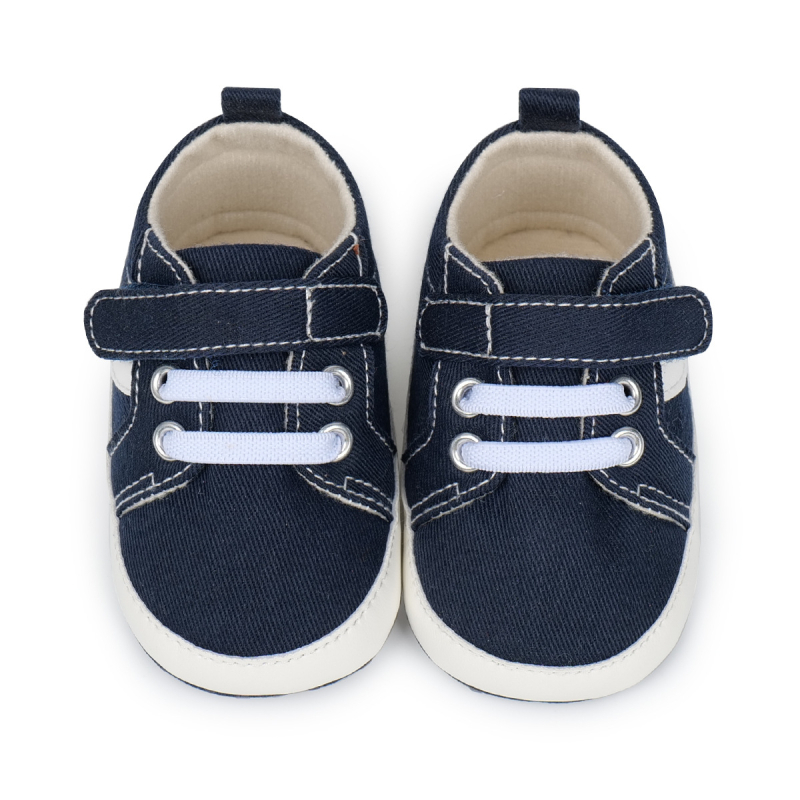 Bērnu Velcro kurpītes no audekla – elpojošas, neslīdīga zole, iekšējai lietošanai, 12–36 mēneši