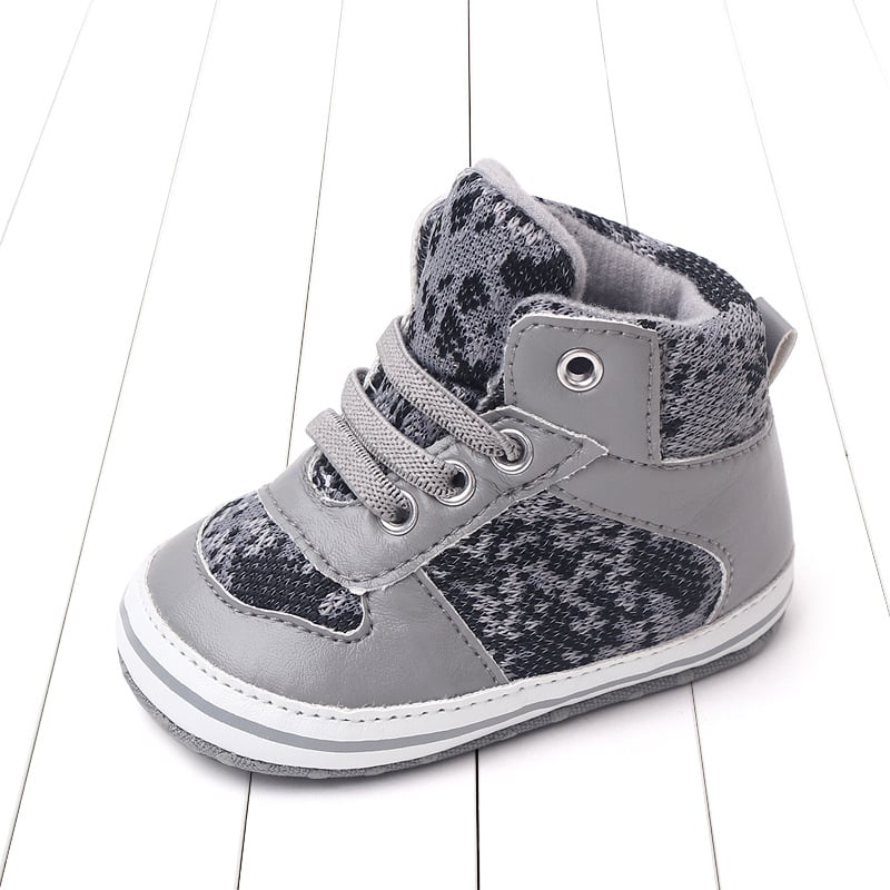 Zīdaiņu brīvā laika sporta čības ar elastīgu joslu, elpojošs kokvilnas augšējais materiāls, pretslīdēšana un izturīgas pret nolietošanos, 12–36 mēneši, pavasaris–rudens