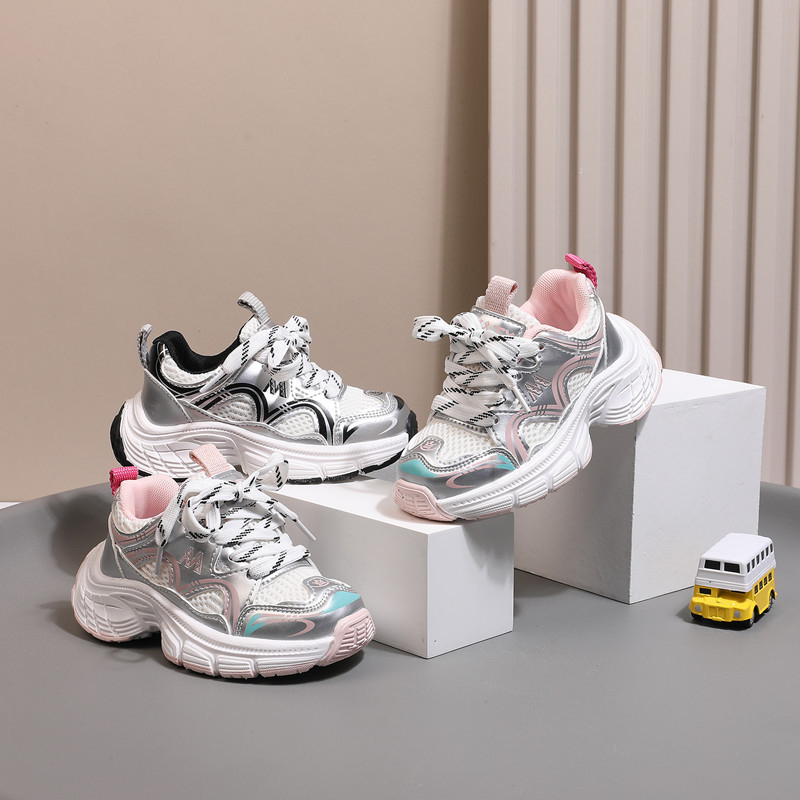 Pantofi sport pentru copii – partea superioară din plasă respirabilă, unisex, pentru vârstele 1-3 și 4-6 ani