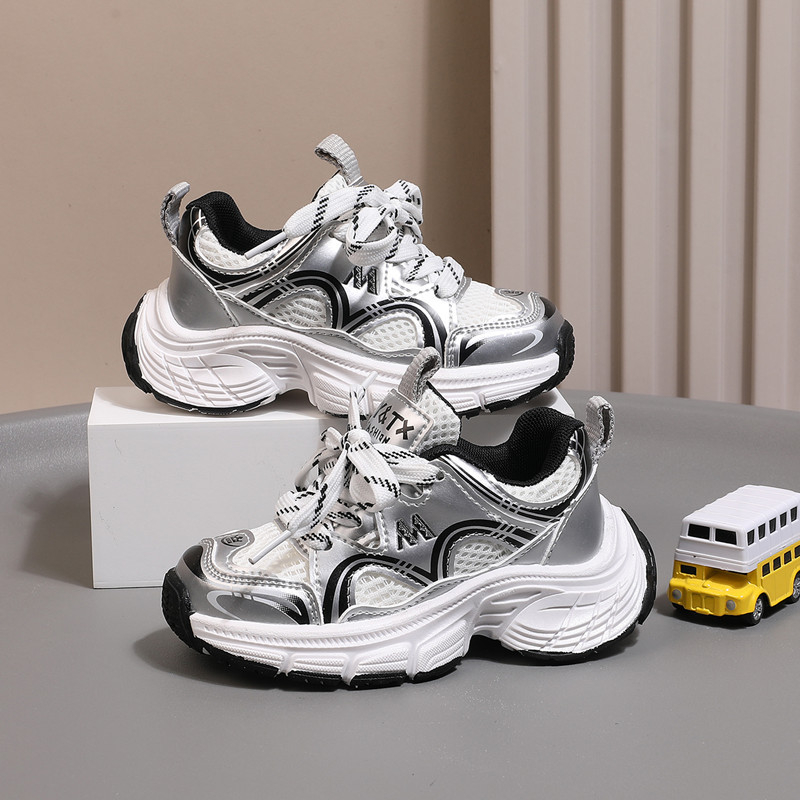 Pantofi sport pentru copii – partea superioară din plasă respirabilă, unisex, pentru vârstele 1-3 și 4-6 ani