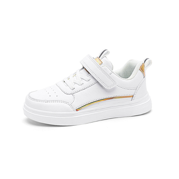 Bērnu ādas sneakers ar zemāku augšdaļu, ādas augšējā daļa, nodilumizturīga zole, ūdensnecaurlaidīgas un neslīdošas.