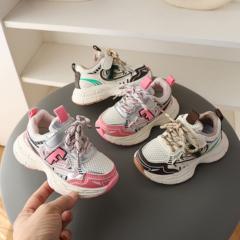 Παιδικά αθλητικά παπούτσια για ηλικίες 1–6 ετών, επάνω από συνθετικό δέρμα, ελαφριά κατασκευή, αντιολισθητική σόλα PVC, Velcro κούμπωμα.