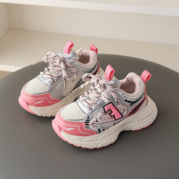 Παιδικά αθλητικά παπούτσια για ηλικίες 1–6 ετών, επάνω από συνθετικό δέρμα, ελαφριά κατασκευή, αντιολισθητική σόλα PVC, Velcro κούμπωμα.