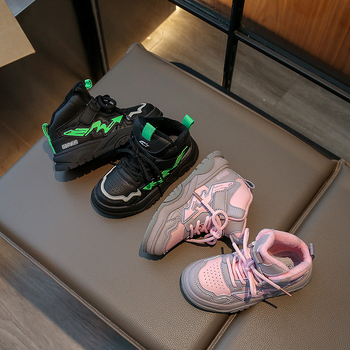 Παιδικά αθλητικά παπούτσια για τρέξιμο – unisex, συνθετικό δέρμα πάνω, καουτσούκ σόλα, παχυσμένη σόλα, Φθινόπωρο 2023