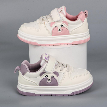 Bērnu sporta apavi ar neslīdošu zoli, PU augšdaļa, gumijas zole, zems augšējais dizains, karikatūras zīmējums