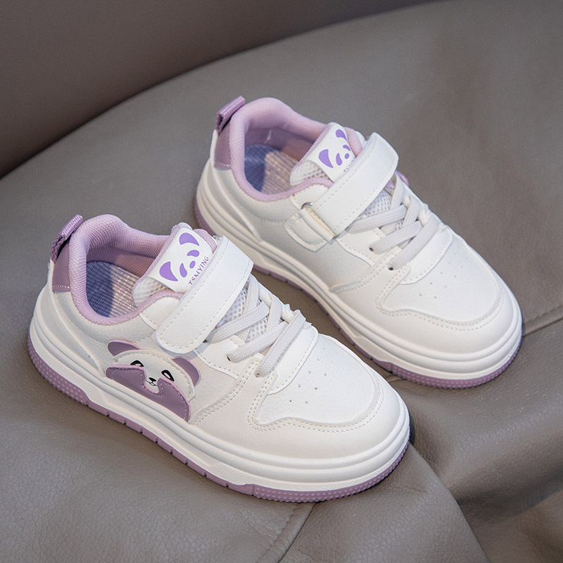 Bērnu sporta apavi ar neslīdošu zoli, PU augšdaļa, gumijas zole, zems augšējais dizains, karikatūras zīmējums