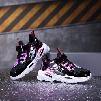 Παιδικά διχτυωτά αθλητικά παπούτσια για αγόρια – διαπνέουσα πάνω από συνθετικό δέρμα, EVA σόλα, για όλες τις εποχές, σχέδιο καρτούν, κλείσιμο με αυτοκόλλητο