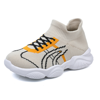 Παιδικά παπούτσια τρεξίματος με πλεκτή επάνω, διαπνέοντα και ελαφριά, για ηλικίες 4–16 ετών, κατάλληλα για όλες τις εποχές, σόλα EVA