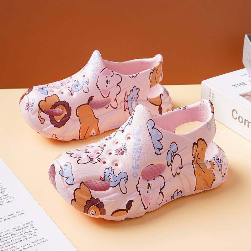 Bērnu EVA sandales, universālas, izdruka ar animētiem tēliem, vasara 2024, pretslīdošas