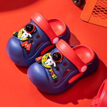 Baotou stiliaus EVA šlepetės vaikams su astronautų dizainu, be pamušalo, amžius 2–4 metai, vasaros 2024 leidimas