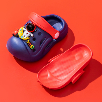 Baotou stiliaus EVA šlepetės vaikams su astronautų dizainu, be pamušalo, amžius 2–4 metai, vasaros 2024 leidimas