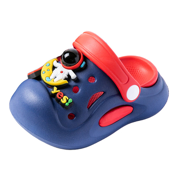 Baotou stiliaus EVA šlepetės vaikams su astronautų dizainu, be pamušalo, amžius 2–4 metai, vasaros 2024 leidimas