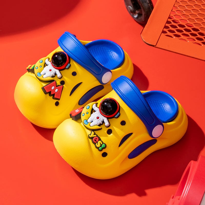 Baotou stiliaus EVA šlepetės vaikams su astronautų dizainu, be pamušalo, amžius 2–4 metai, vasaros 2024 leidimas