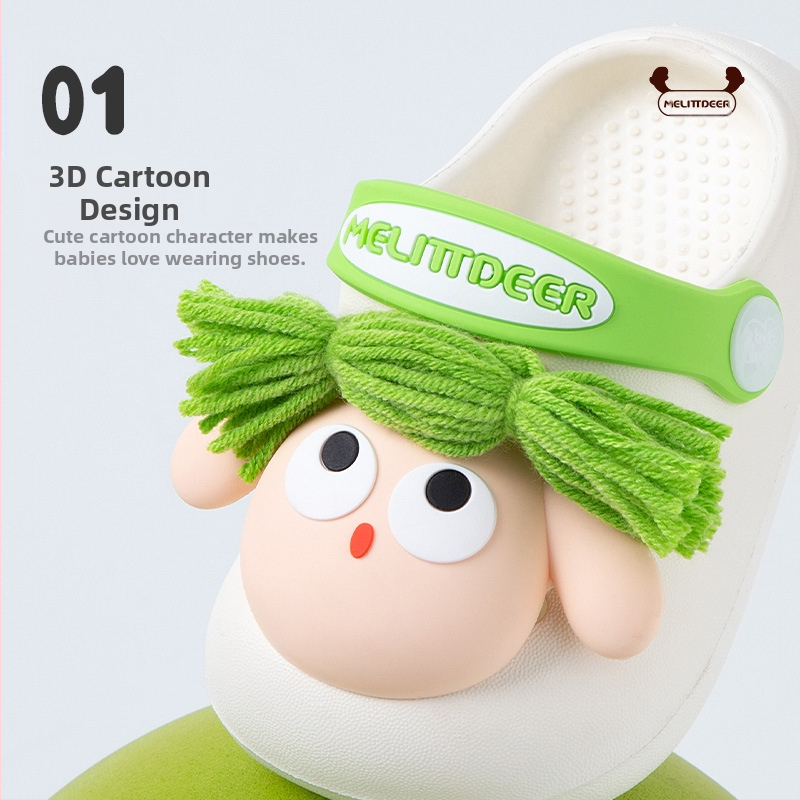 Детски сандали с карикатурен принт, EVA горна част и EVA подметка, дишащи, бързосъхнещи.