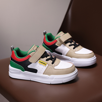 Vaikų platforminiai sportbačiai su Velcro užsegimu, viršus iš itin plonos odos, EVA įdėklas, guminis padas